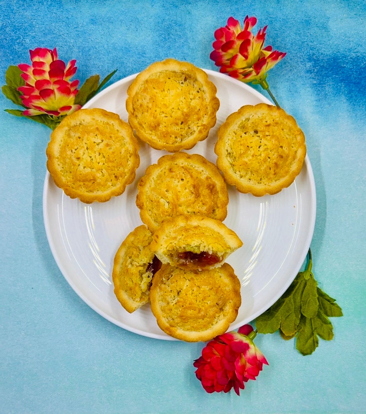 Scottish Coconut and Raspberry or  Strawberry Jam Tarts (includes 6 tarts)