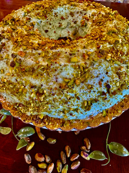 Pistachio Cake with a Pistachio Buttercream Frosting