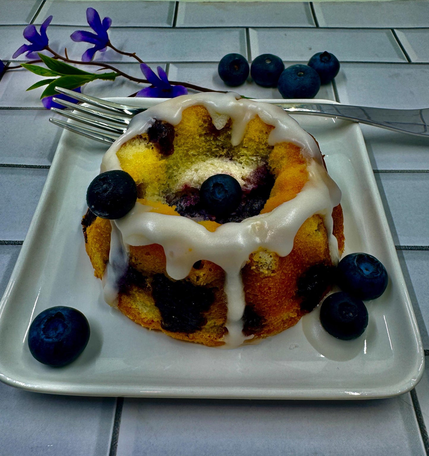 Mini Lemon Blueberry Bundt Cakes (4 inch) One Dozen